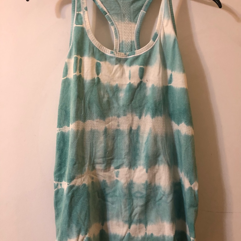 LuLu Swiftly tech racer back tie dye tank